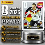 2026 - EXTRA LEGEND PRATA - FLORIAN WIRTZ (Alemanha) - Figurinha Original PANINI do Álbum da COPA DO MUNDO FIFA 2026 - Raridade - Rara - Imagem Real da peça em leilão