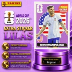 2026 - EXTRA LEGEND BASE/LILÁS - CHRISTIAN PULISIC (EUA) - Figurinha Original PANINI do Álbum da COPA DO MUNDO FIFA 2026 - Raridade - Regular - Imagem REAL da peça em leilão