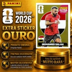 2026 - EXTRA LEGEND OURO - MOHAMED SALAH (Egito) - Figurinha Original PANINI do Álbum da COPA DO MUNDO FIFA 2026 - Raridade - Muito Rara - Imagem Real da peça em leilão