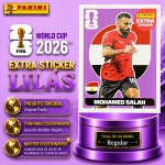 2026 - EXTRA LEGEND BASE/LILÁS - MOHAMED SALAH (Egito) - Figurinha Original PANINI do Álbum da COPA DO MUNDO FIFA 2026 - Raridade - Regular - Imagem REAL da peça em leilão