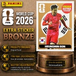 2026 - EXTRA LEGEND BRONZE - HEUNG-MIN SON (Coréia do Sul) - Figurinha Original PANINI do Álbum da COPA DO MUNDO FIFA 2026 - Raridade - Intemediária - Imagem REAL da peça em leilão