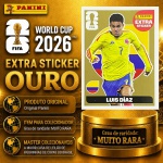 2026 - EXTRA LEGEND OURO - LUIS DIAZ (Colômbia) - Figurinha Original PANINI do Álbum da COPA DO MUNDO FIFA 2026 - Raridade - Muito Rara - Imagem REAL da peça em leilão
