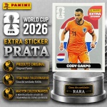 2026 - EXTRA LEGEND PRATA - CODY GAKPO (Holanda) - Figurinha Original PANINI do Álbum da COPA DO MUNDO FIFA 2026 - Raridade - Rara - Imagem REAL da peça em leilão