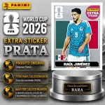 2026 - EXTRA LEGEND PRATA - RAUL JIMENEZ (México) - Figurinha Original PANINI do Álbum da COPA DO MUNDO FIFA 2026 - Raridade - Rara - Imagem Real da peça em leilão