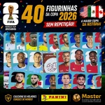 2026 - SORTIDAS - 40 FIGURINHAS SEM REPETIÇÃO - 40 Figurinhas Originais PANINI RETIRADAS DOS PACOTES para colar no ÁLBUM da COPA DO MUNDO FIFA 2026 - Imagem ilustrativa de uma das peças do acervo, o cliente vai receber a Seleção descrita neste anúncio original PANINI