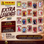 2022 - KIT BRONZE - TODAS AS 20 FIGURINHAS BRONZE - EXTRA LEGENDS/ROOKIES - ORIGINAIS PANINI COPA DO MUNDO FIFA 2022  - EXTRA LEGEND BRONZE DOS SEGUINTES Jogadores: Almoez Ali (Qatar), Christian Eriksen (Dinamarca, )Cristiano Ronaldo (Portugal), Guillermo Ochoa (México), Heung Min Son (Coréia do Sul), Kevin de Bruyne (Bélgica), Kylian Mbappé (França), Lionel Messi (Argentina), Luís Suarez (Uruguai), Luka Modric (Croácia), Neymar Jr (Brasil), Raphaël Varane (França), Robert Lewandowski (Polônia), E Sadio Mané (Senegal),  + EXTRA ROOKIE BRONZE DOS SEGUINTES Jogadores:Alphonso Davies (Canadá), Dusan Vlahovic (Sérvia), Gavi (Espanha), Giovanni Reyna (EUA), Jude Bellingham (Inglaterra) E Ryan Gravenberch (Holanda).