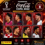 2022 - KIT COCA COLA - 8 FIGURINHAS - COPA DO MUNDO QATAR 2022 - 8 FIGURINHAS SEM REPETIÇÃO - Posições: C1 até C8 - Páginas 78 e 79 - Figurinhas Originais PANINI sem uso (para colar no álbum)