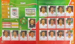 Brasil 2014 - SELEÇÃO DO IRÃ COMPLETA - Grupo F - Figurinhas 450 a 468 - Paginas 54 e 55 - São 19 Cromos auto colantes Originais para completar seu álbum da Copa Brasil 2014 - Oportunidade unica pois no mercado cada figurinha é vendida pelo menos a R$ 10.00
