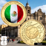 2026 - Medalha Colorida Copa do Mundo 2026 - México - 40.0 mm - FC