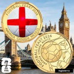 2026 - Medalha Colorida Copa do Mundo 2026 - Inglaterra - 40.0 mm - FC