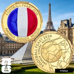 2026 - Medalha Colorida Copa do Mundo 2026 - França - 40.0 mm - FC