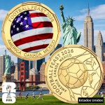 2026 - Medalha Colorida Copa do Mundo 2026 - Estados Unidos - 40.0 mm - FC