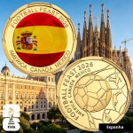 2026 - Medalha Colorida Copa do Mundo 2026 - Espanha - 40.0 mm - FC