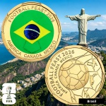 2026 - Medalha Colorida Copa do Mundo 2026 - Brasil - 40.0 mm - FC