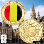 2026 - Medalha Colorida Copa do Mundo 2026 - Bélgica - 40.0 mm - FC