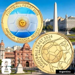 2026 - Medalha Colorida Copa do Mundo 2026 - Argentina - 40.0 mm - FC
