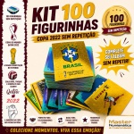2022 - KIT COM 100 FIGURINHAS NORMAIS SEM REPETIÇÃO - Kit 100 Figurinhas sem repetição do Álbum Copa do Mundo Fifa Qatar 2022 com 100 Figurinhas. Figurinhas Originais do Álbum Copa do Mundo 2022 - A escolha das figurinhas é aleatória e o Kit contem ao menos 1 figurinha de Cada Seleção ou Especiais do 00 ao FWC 29 - Não vai Extra Legends e nem Coca Cola