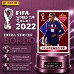 2022 - KYLIAN MBAPPE BORDÔ/BASE - EXTRA LEGEND (França) - Figurinha Original PANINI do Álbum da COPA DO MUNDO FIFA 2022 - Raridade - Regular - Imagem ilustrativa de uma das peças do acervo, o cliente vai receber a figurinha descrita neste anúncio