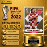 2022 - LUKA MODRIC OURO - EXTRA LEGEND (Croácia) - Figurinha Original PANINI do Álbum da COPA DO MUNDO FIFA 2022 - Raridade - Muito Rara - Imagem ilustrativa de uma das peças do acervo, o cliente vai receber a figurinha descrita neste anúncio