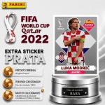 2022 - LUKA MODRIC PRATA - EXTRA LEGEND (Croácia) - Figurinha Original PANINI do Álbum da COPA DO MUNDO FIFA 2022 - Raridade - Rara - Imagem ilustrativa de uma das peças do acervo, o cliente vai receber a figurinha descrita neste anúncio