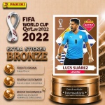 2022 - LUIS SUAREZ BRONZE - EXTRA LEGEND (Uruguai) - Figurinha Original PANINI do Álbum da COPA DO MUNDO FIFA 2022 - Raridade - Muito Intermediária - Imagem ilustrativa de uma das peças do acervo, o cliente vai receber a figurinha descrita neste anúncio