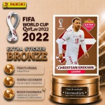 2022 - CHRISTIAN ERIKSEN BRONZE - EXTRA LEGEND (Dinamarca) - Figurinha Original PANINI do Álbum da COPA DO MUNDO FIFA 2022 - Raridade - Intermediária - Imagem ilustrativa de uma das peças do acervo, o cliente vai receber a figurinha descrita neste anúncio