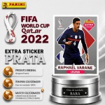 2022 - RAPHAEL VARANE PRATA - EXTRA LEGEND (França) - Figurinha Original PANINI do Álbum da COPA DO MUNDO FIFA 2022 - Raridade - Rara - Imagem ilustrativa de uma das peças do acervo, o cliente vai receber a figurinha descrita neste anúncio