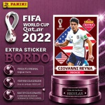 2022 - GIOVANNI REYNA BORDÔ/BASE - EXTRA ROOKIE (EUA) - Figurinha Original PANINI do Álbum da COPA DO MUNDO FIFA 2022 - Raridade - Regular - Imagem ilustrativa de uma das peças do acervo, o cliente vai receber a figurinha descrita neste anúncio