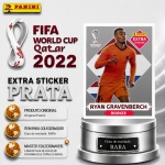 2022 - RYAN GRAVENBERCH PRATA - EXTRA ROOKIE (Holanda) - Figurinha Original PANINI do Álbum da COPA DO MUNDO FIFA 2022 - Raridade - Rara - Imagem ilustrativa de uma das peças do acervo, o cliente vai receber a figurinha descrita neste anúncio