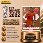 2022 - RYAN GRAVENBERCH BRONZE - EXTRA ROOKIE (Holanda) - Figurinha Original PANINI do Álbum da COPA DO MUNDO FIFA 2022 - Raridade - Intermediária - Imagem ilustrativa de uma das peças do acervo, o cliente vai receber a figurinha descrita neste anúncio