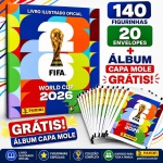 2026 - ÁLBUM CAPA MOLE + 20 ENVELOPES DE FIGURINHAS - Álbum Capa Mole + 20 Pacotes Lacrados (140 Figurinhas). Imagem ilustrativa. Produto Original PANINI