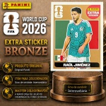 2026 - EXTRA LEGEND BRONZE - RAUL JIMENEZ (México) - Figurinha Original PANINI do Álbum da COPA DO MUNDO FIFA 2026 - Raridade - Intemediária - Imagem REAL da peça em leilão