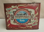 Colecionismo - Antiga lata Argentina da Bagley. No Estado. Med. 24 x 24 x 17cm