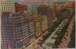 Colecionismo - Antigo Cartão Postal Colorido do Rio de Janeiro, Praça Marechal Floriano e Avenida Rio Branco.