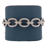 PULSEIRA / BRACELETE DE DIAMANTES EM OURO 18K BRANCO (0.750) CRAVEJADO COM 257 DIAMANTES. PESO: 36,5