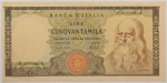 Numismática, ITALIA. Uma Cédula 50000 Lire 1967 Flor de Estampa