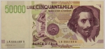 Numismática, ITALIA. Uma Cédula 50000 Lire 1992