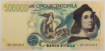 Numismática, ITALIA. Uma Cédula 500000 Lire 1997