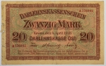 Numismática, GERMANY. Uma Cédula 20 Mark 1918
