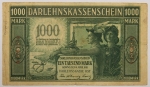Numismática, GERMANY. Uma Cédula 1000 Mark 1918