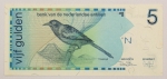 Numismática, NEDERLANDSE ANTILLEN. Uma Cédula P-22 5 Gulden 1986 Flor de Estampa