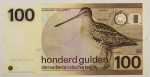 Numismática, NEDERLANDS. Uma Cédula 100 Gulden 1977 Flor de Estampa