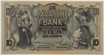 Numismática, JAVA. Uma Cédula P-79 10 Gulden 1939