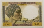 Numismática, DJIBOUTI. Uma Cópia de Cédula Rara P-19 1946 com Etiqueta de Classificação