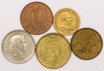 Numismática, INTERNACIONAL. Cinco Moedas Estrangeiras Sortidas
