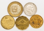 Numismática, INTERNACIONAL. Cinco Moedas Estrangeiras Sortidas