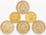 Numismática, URUGUAY. Seis Moedas Estrangeiras Sortidas