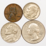 Numismática, AMERICA. Quatro Moedas Estrangeiras Sortidas