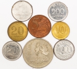Numismática, BRASIL. Oito Moedas Nacionais Sortidas