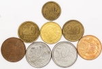 Numismática, BRASIL. Oito Moedas Nacionais Sortidas